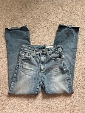 AG denim aged denim Farrah boot crop high rise jeans denim size 26 light wash